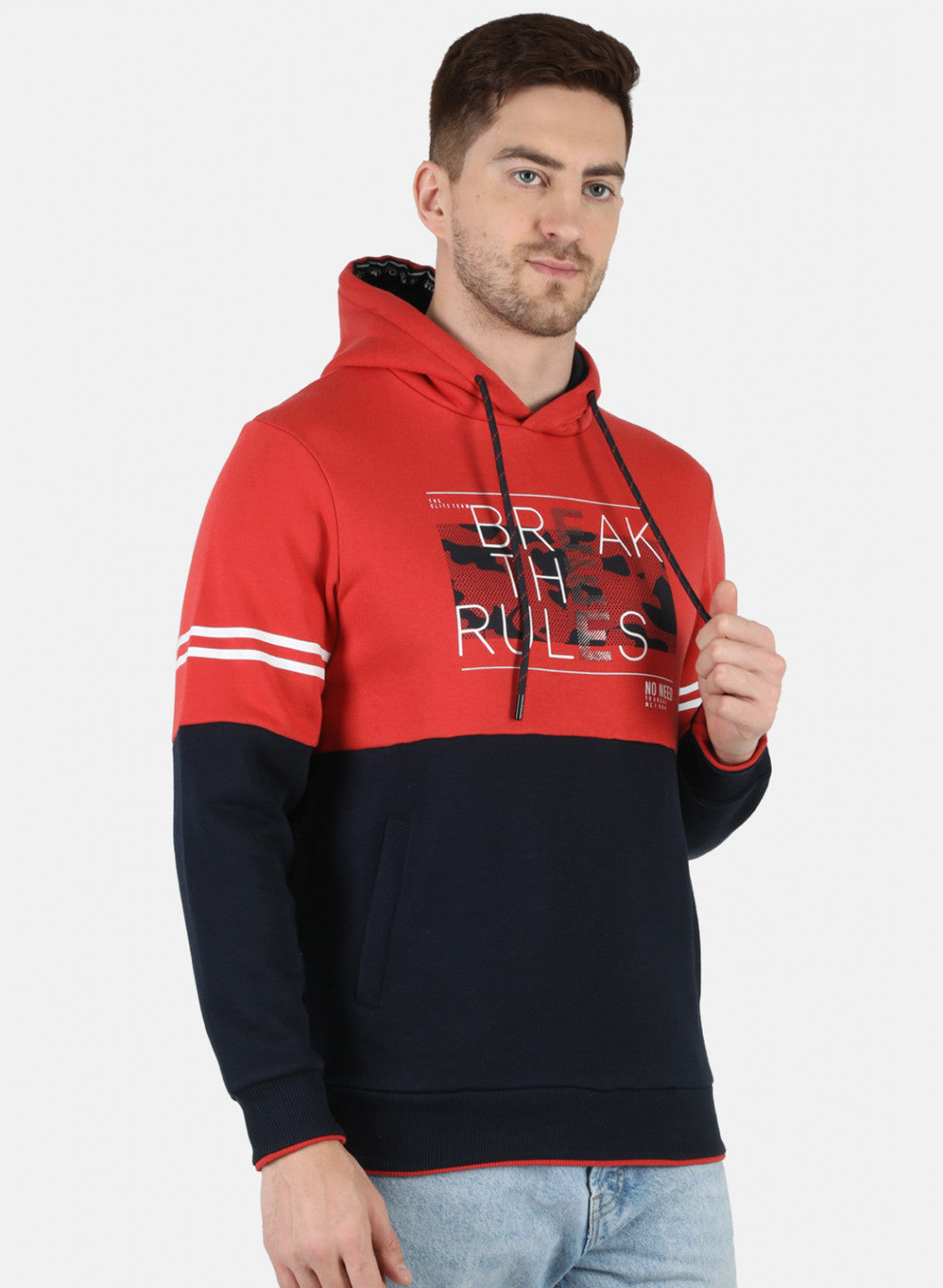 Men Orange Printed Sweatshirt