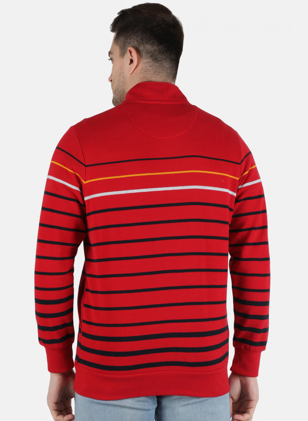 Men Red Stripe Sweatshirt