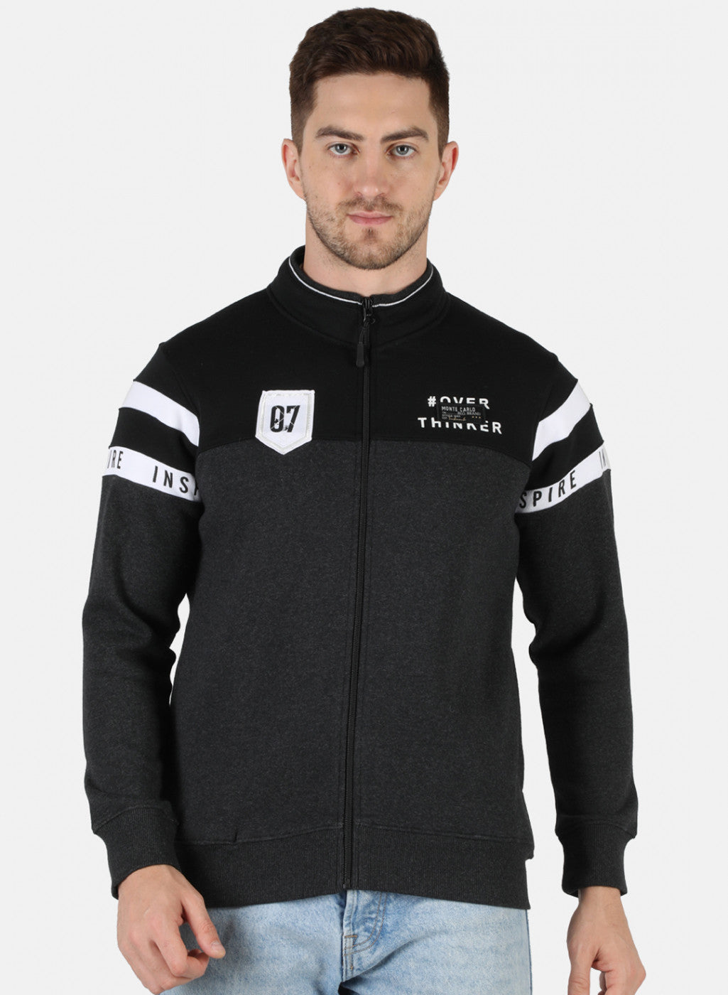 Men Grey Printed Sweatshirt