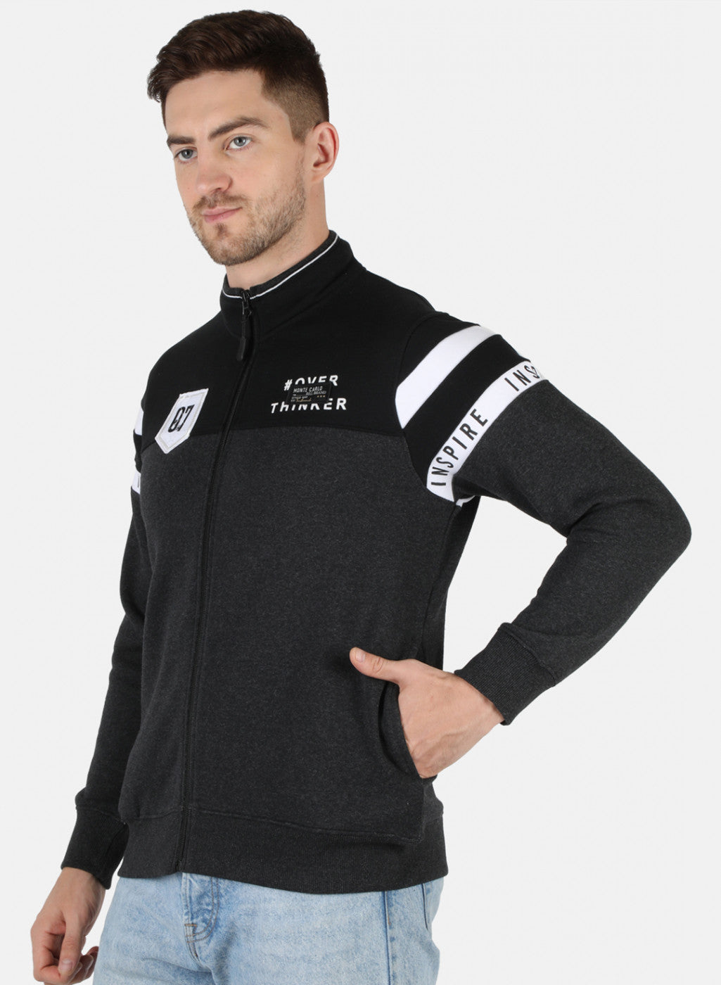 Men Grey Printed Sweatshirt