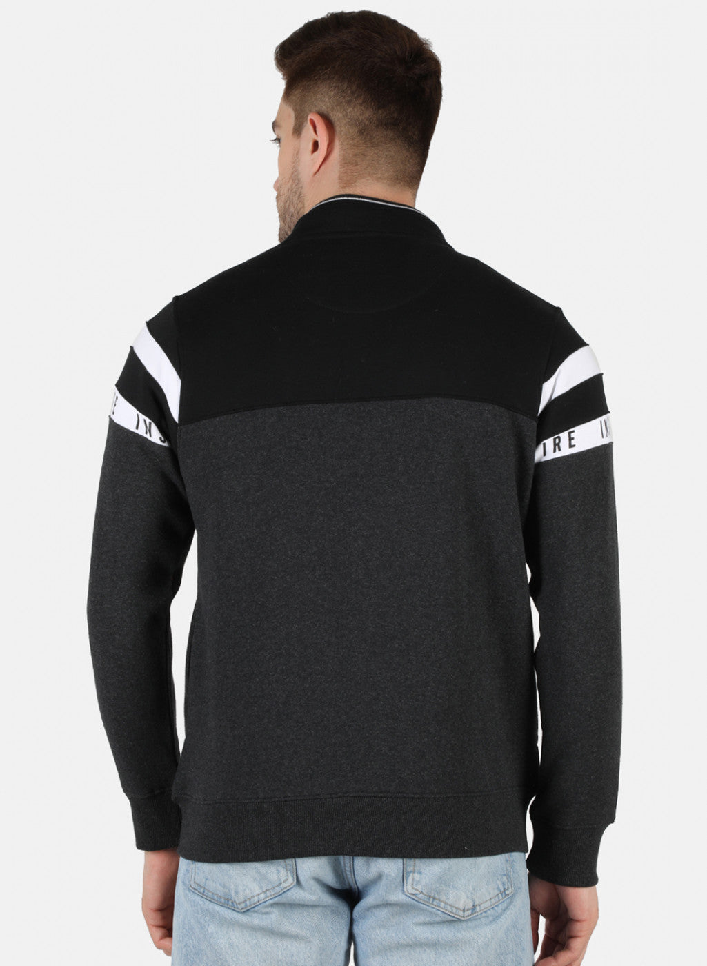 Men Grey Printed Sweatshirt