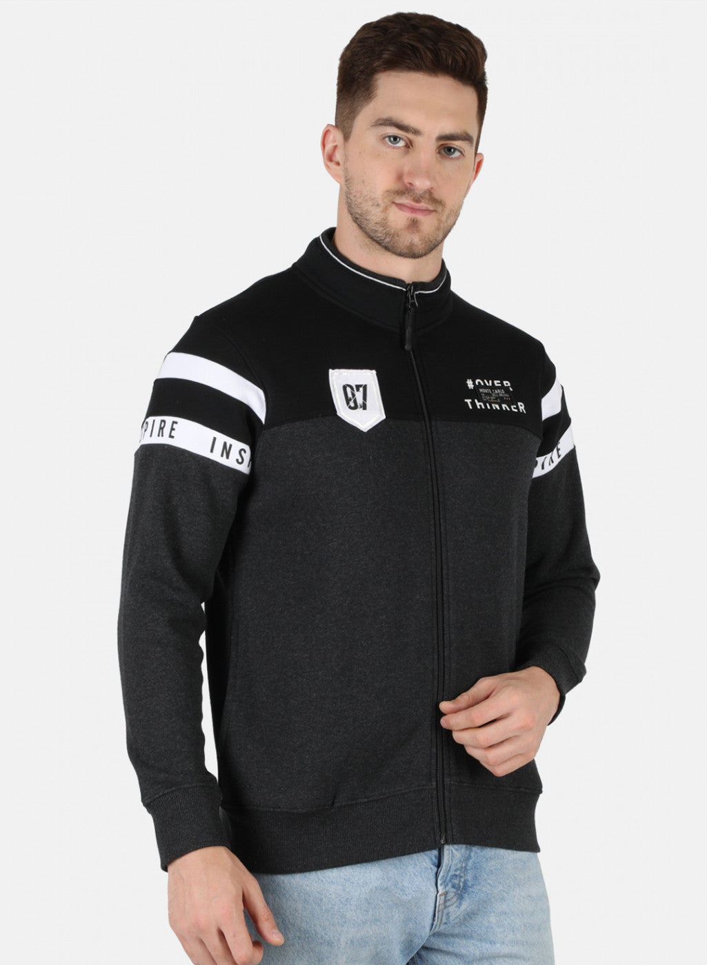 Men Grey Printed Sweatshirt