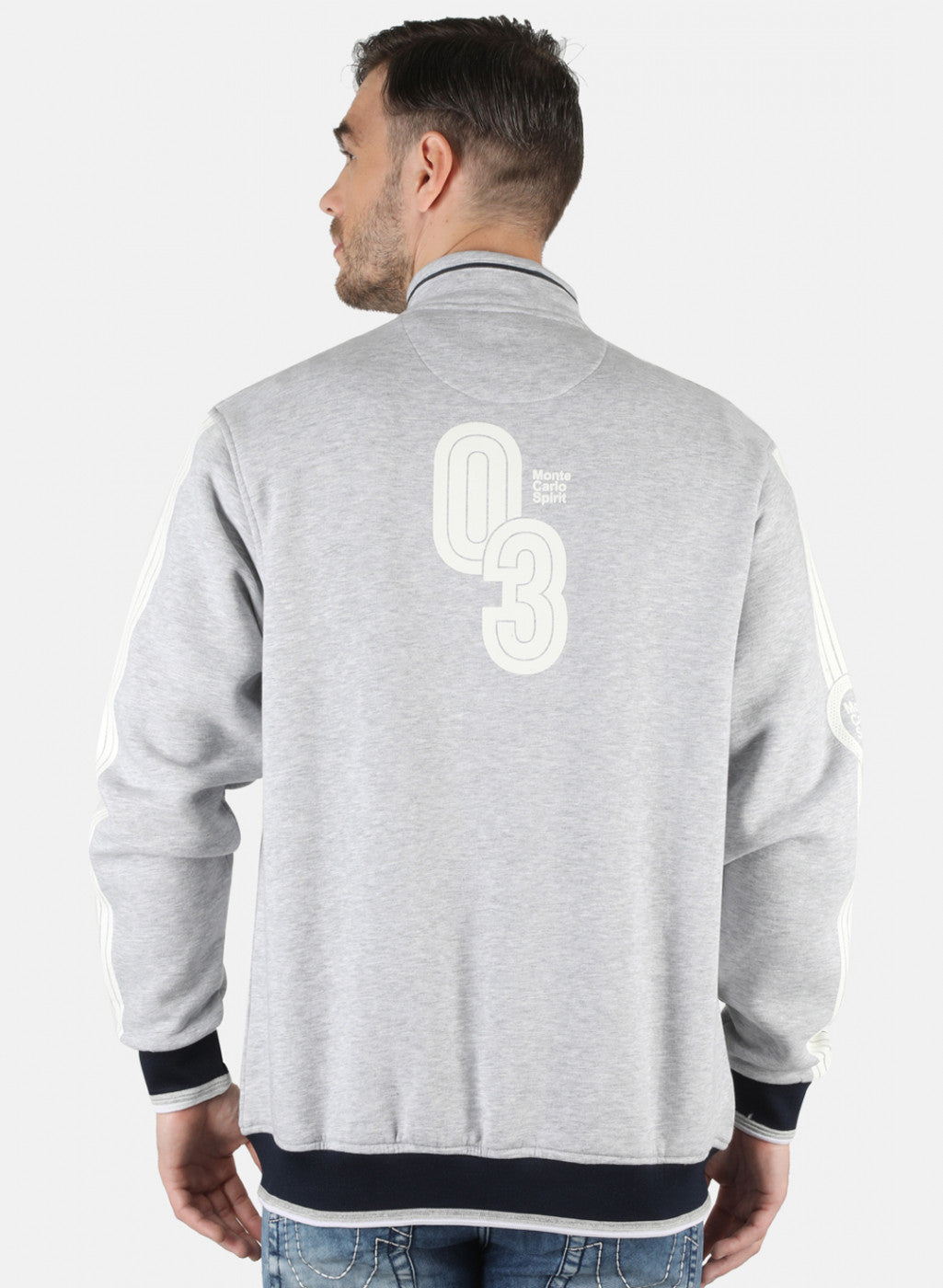 Men Grey Printed Sweatshirt