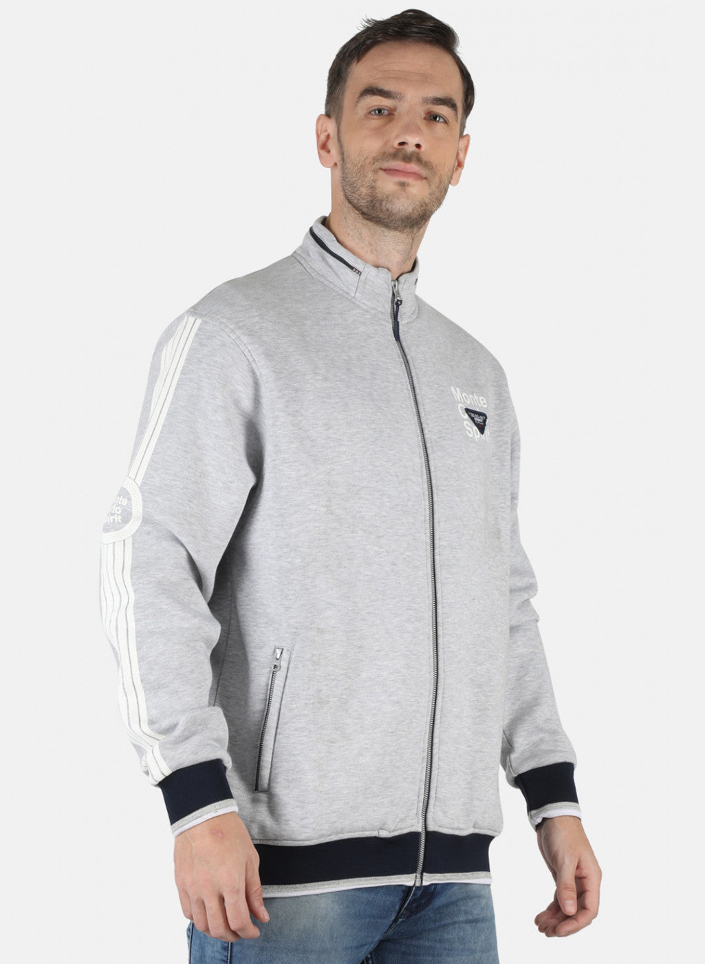 Men Grey Printed Sweatshirt