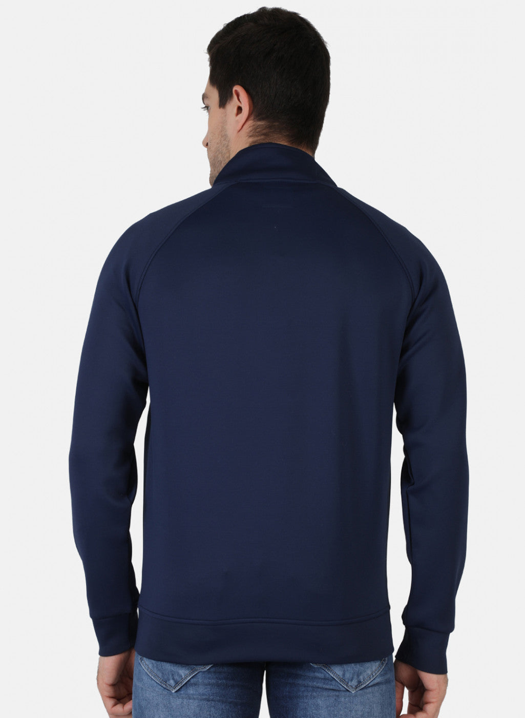 Men Blue Solid Sweatshirt