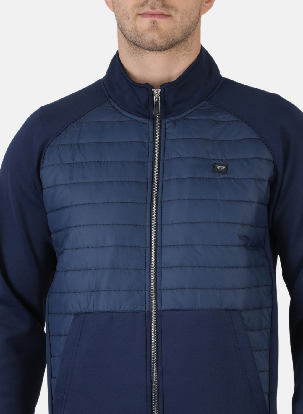 Men Blue Solid Sweatshirt