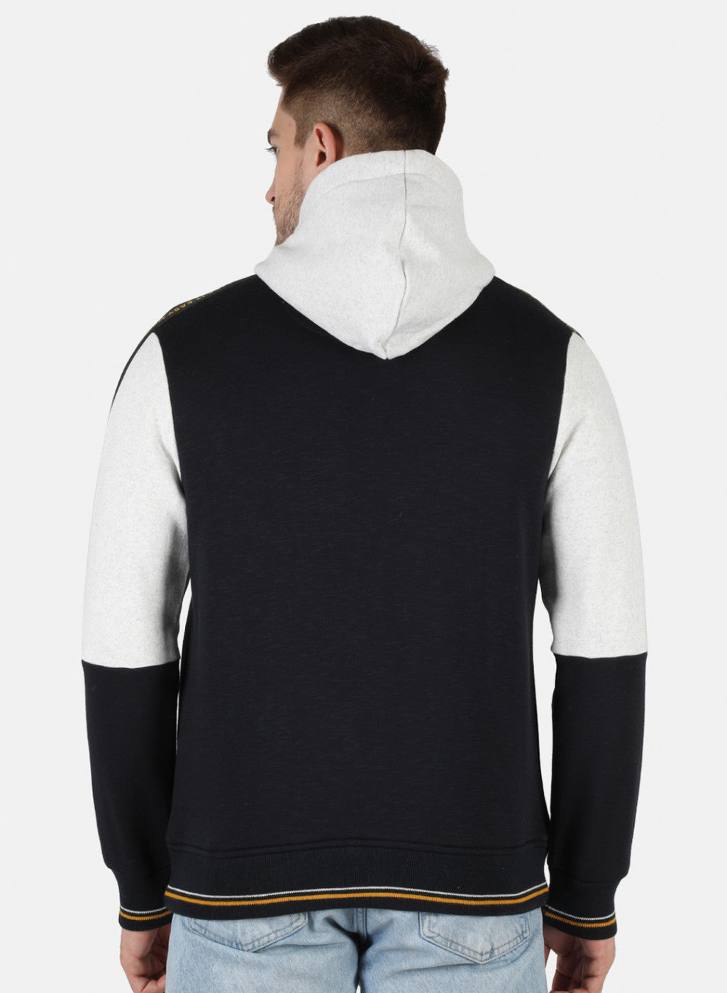 Men NAvy Blue Solid Sweatshirt