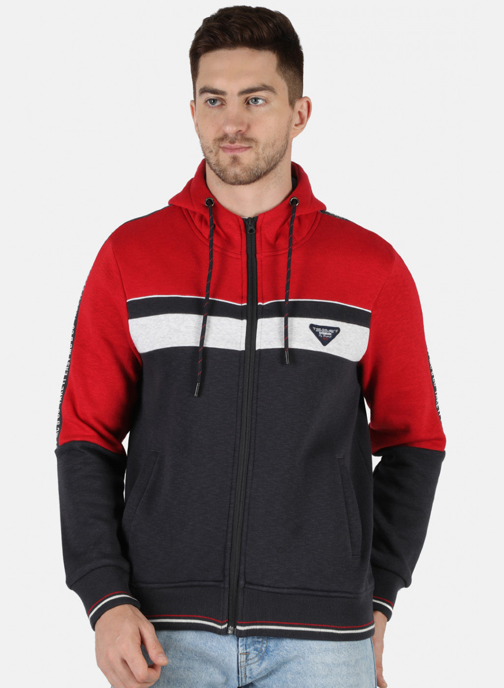 Men Grey Solid Sweatshirt