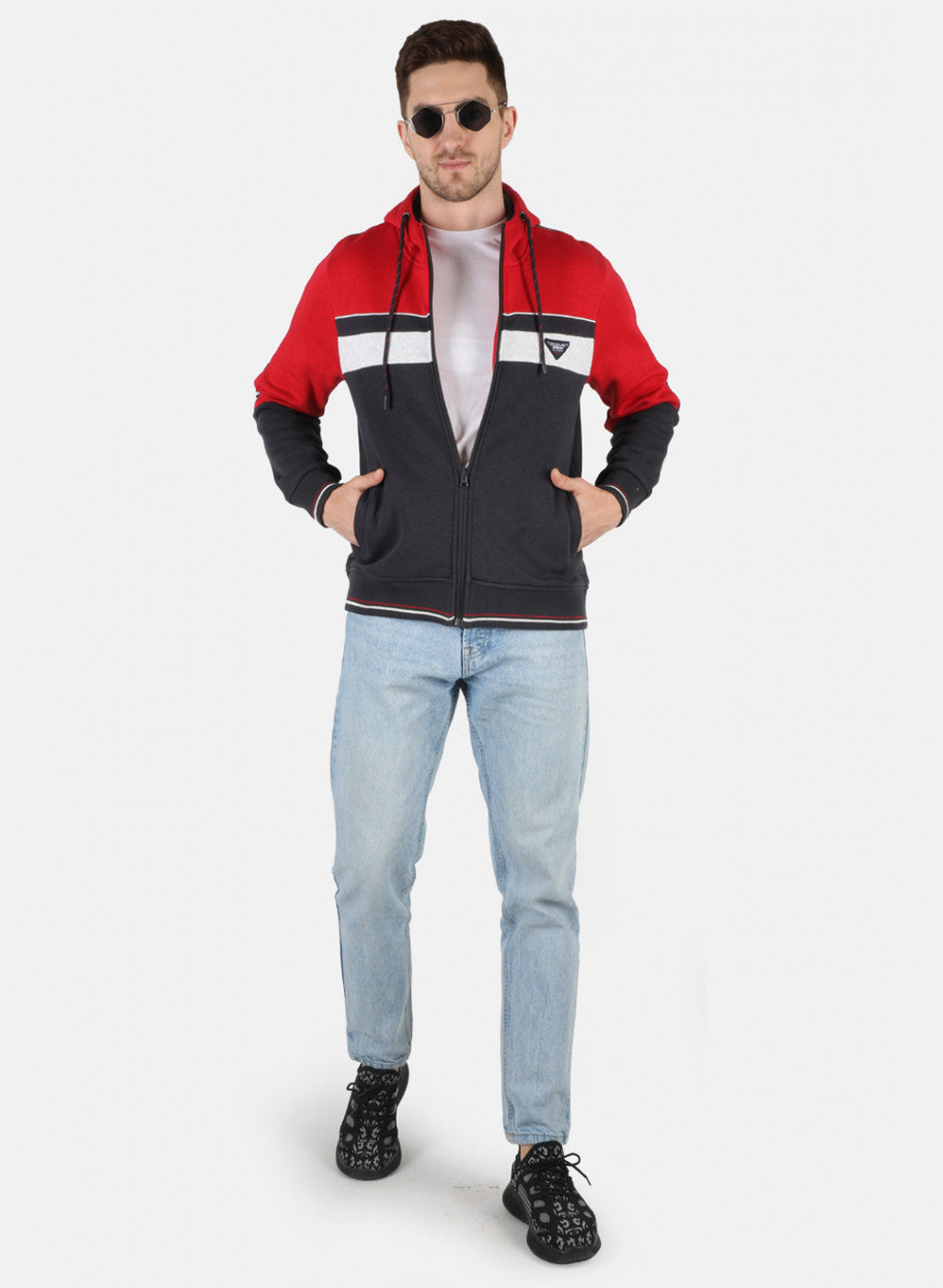 Men Grey Solid Sweatshirt