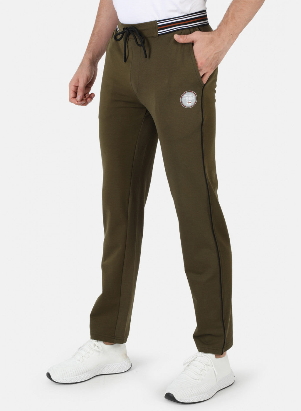 Men Olive Solid Winter Lower