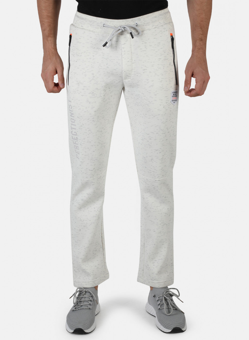 Men Off White Solid Winter Lower