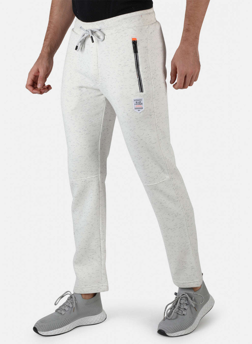 Men Off White Solid Winter Lower