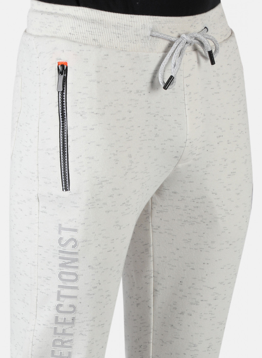 Men Off White Solid Winter Lower