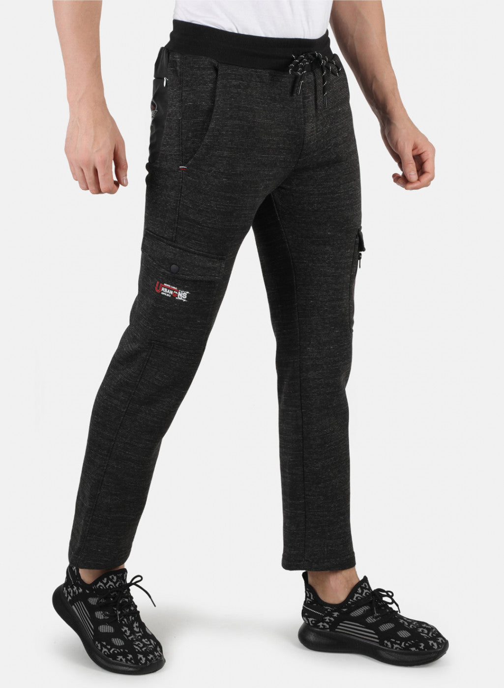 Men Black Solid Winter Lower