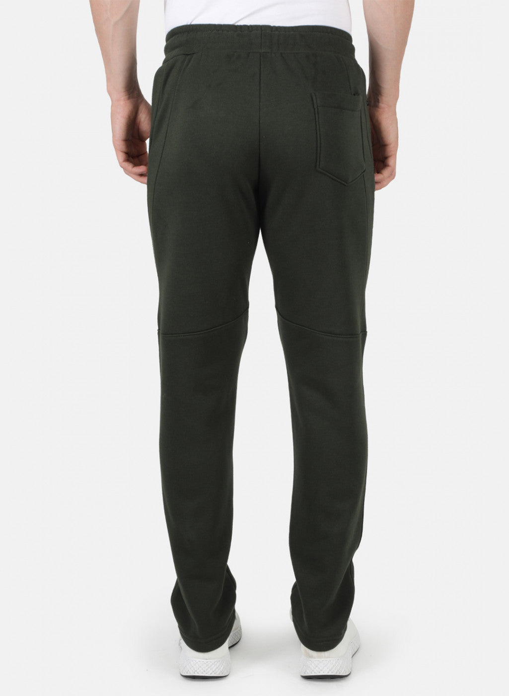 Men Olive Solid Winter Lower