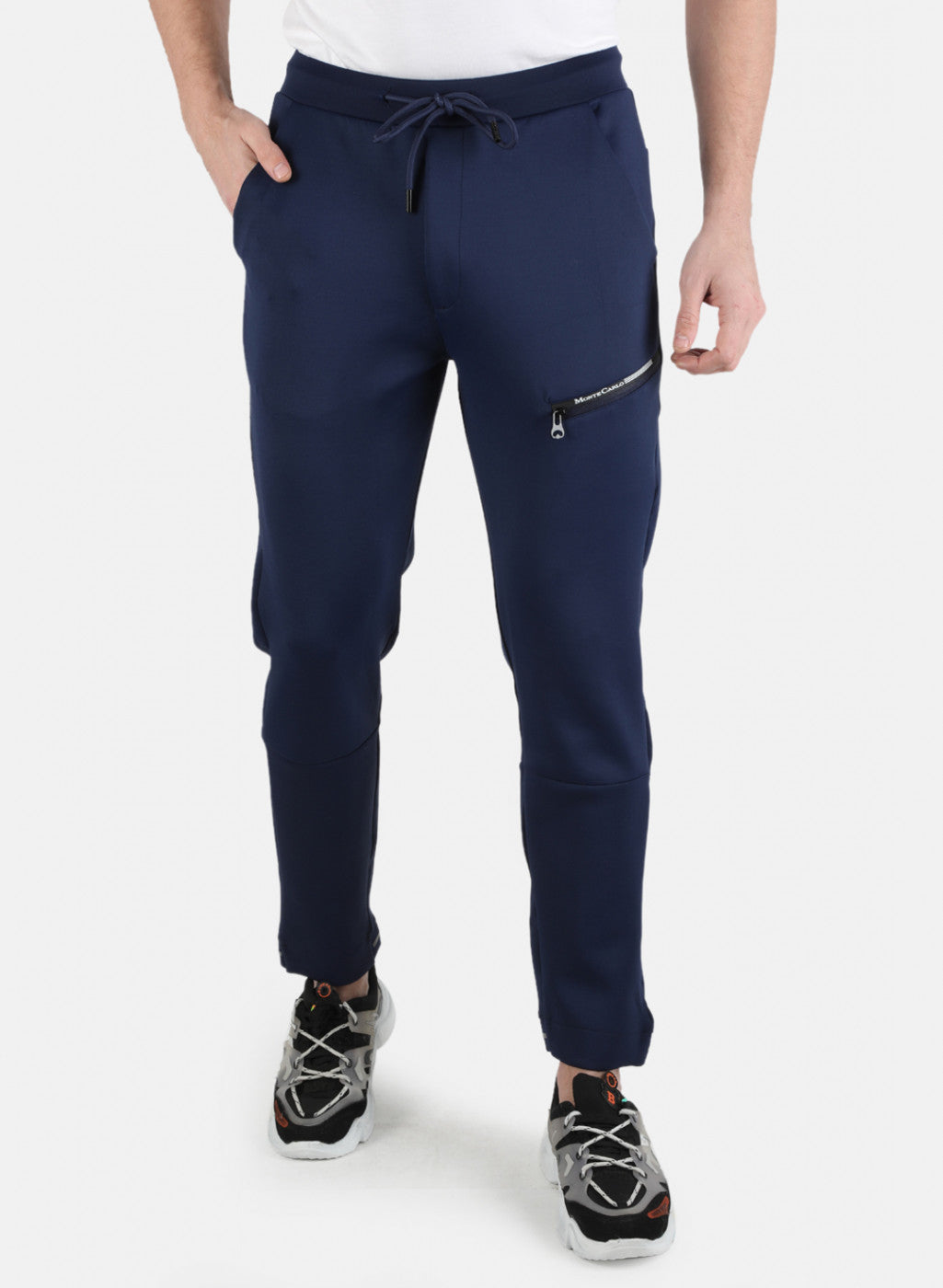 Men Blue Solid Winter Lower