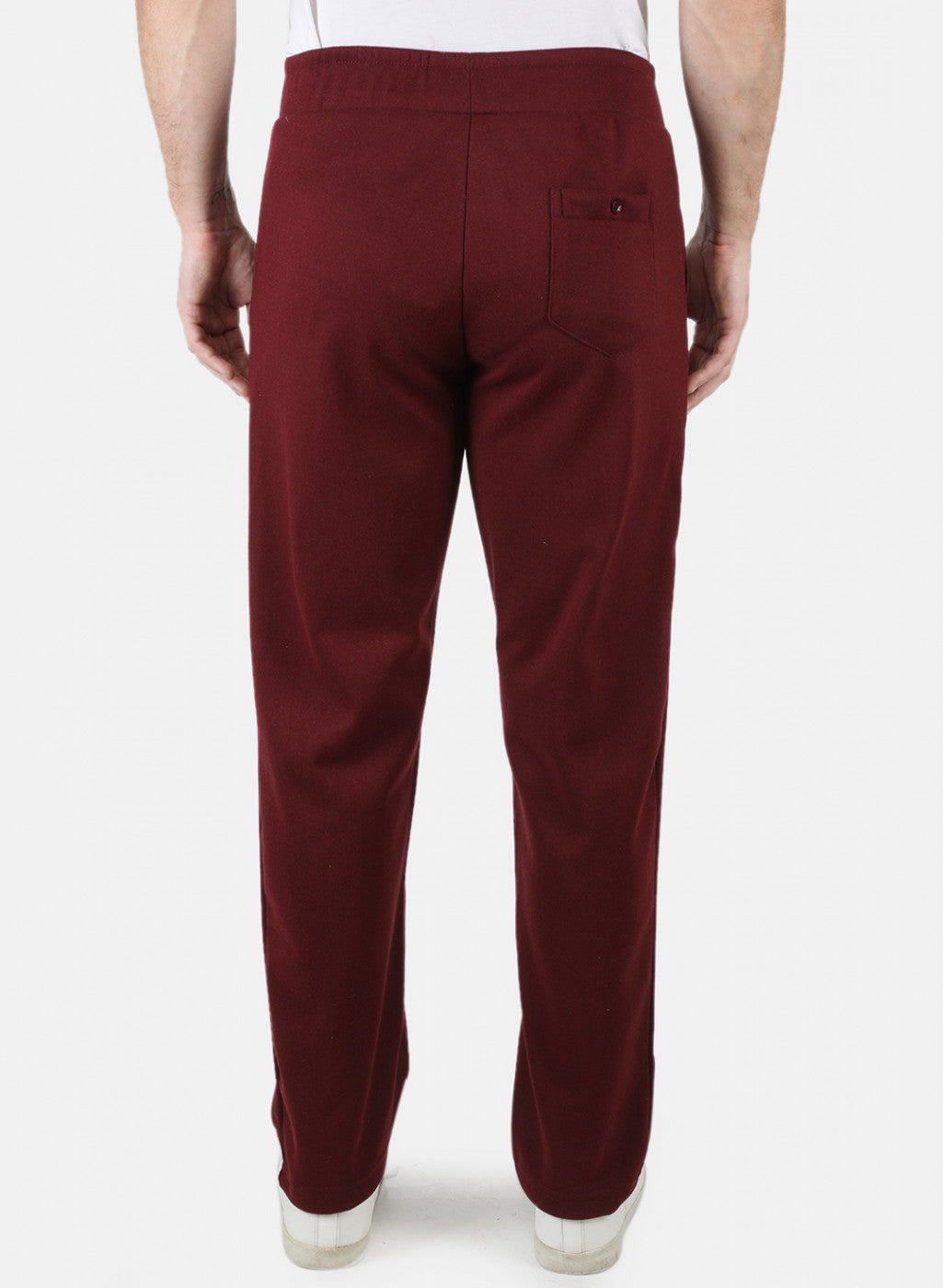 Men Maroon Solid Winter Lower