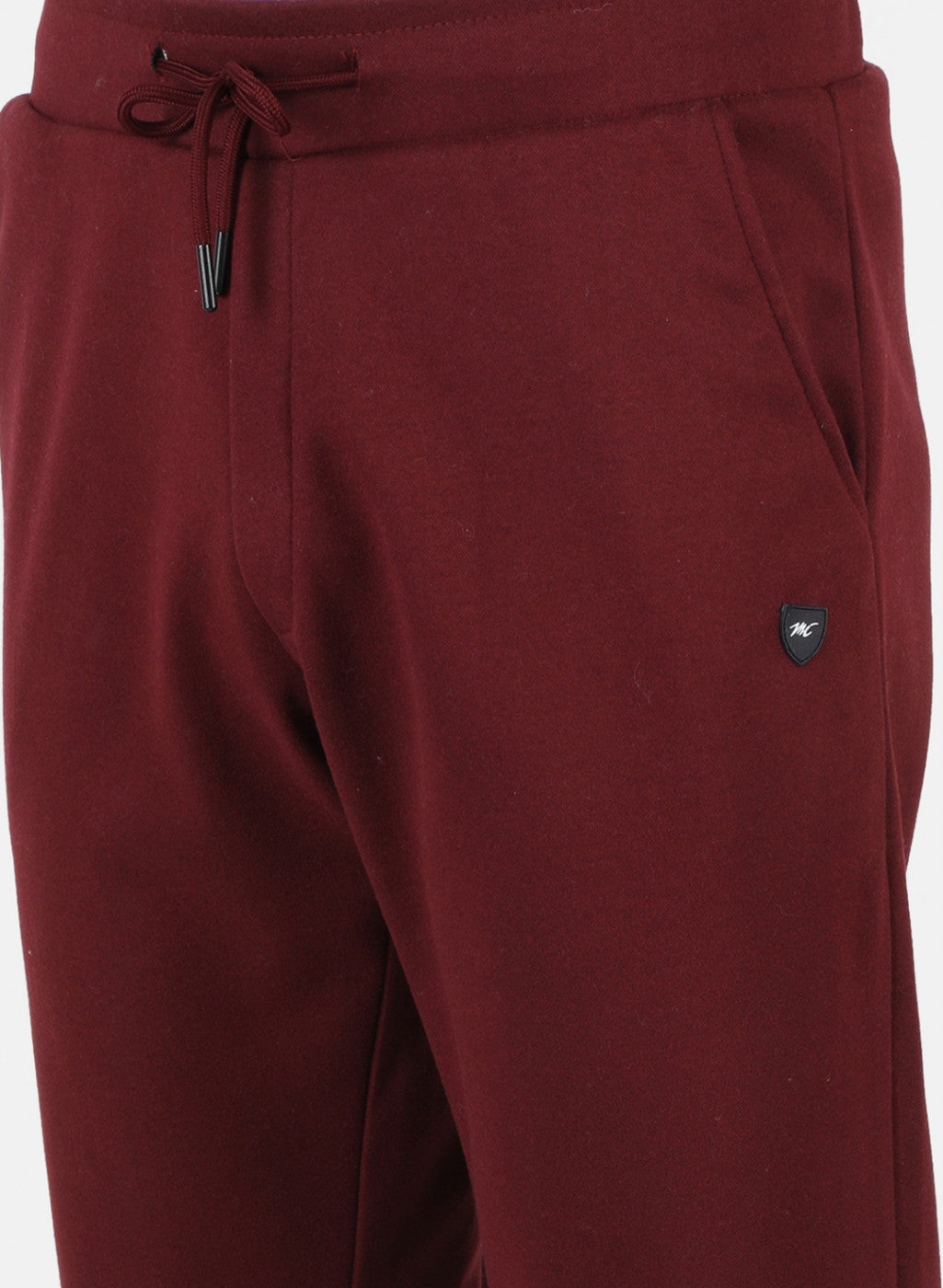 Men Maroon Solid Winter Lower