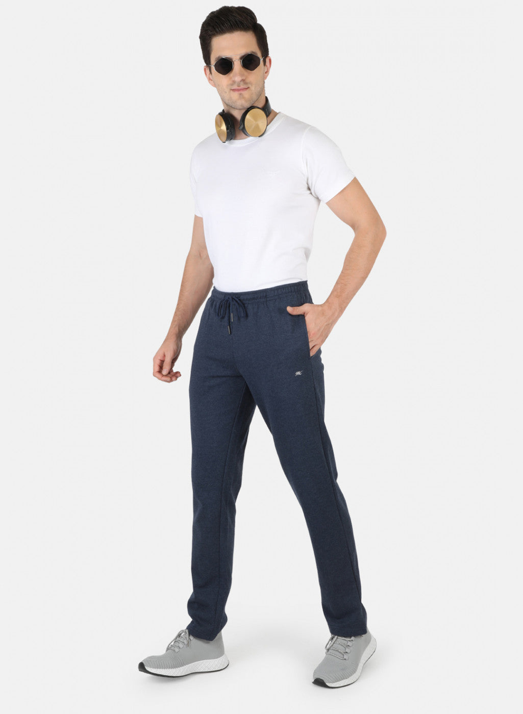 Men Blue Solid Winter Lower