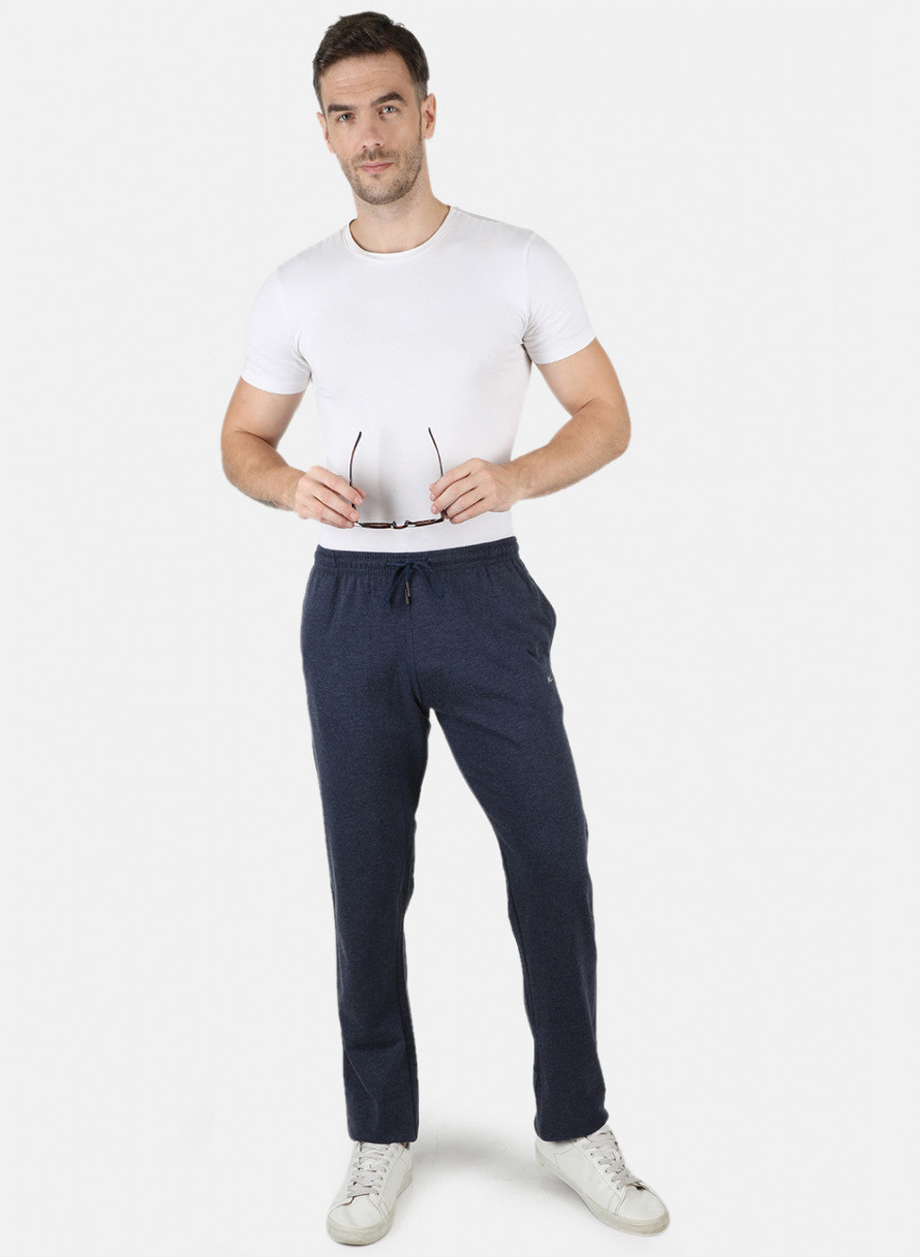 Men Blue Solid Winter Lower