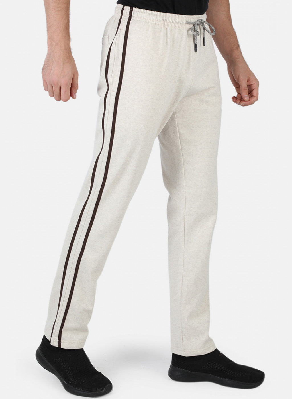 Men Beige Solid Winter Lower