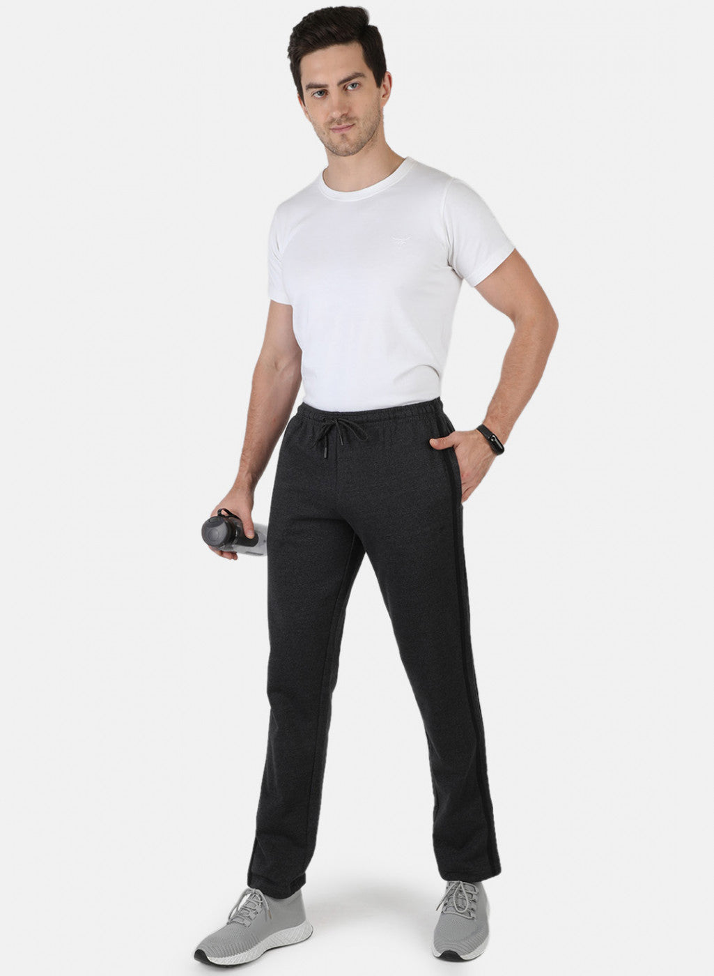 Men Black Solid Winter Lower