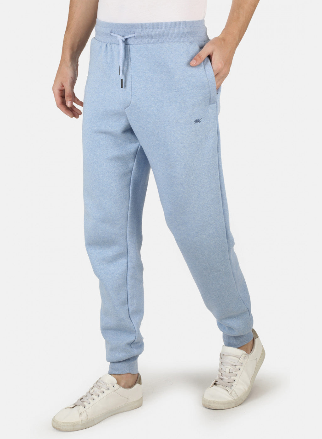 Men Blue Solid Winter Lower