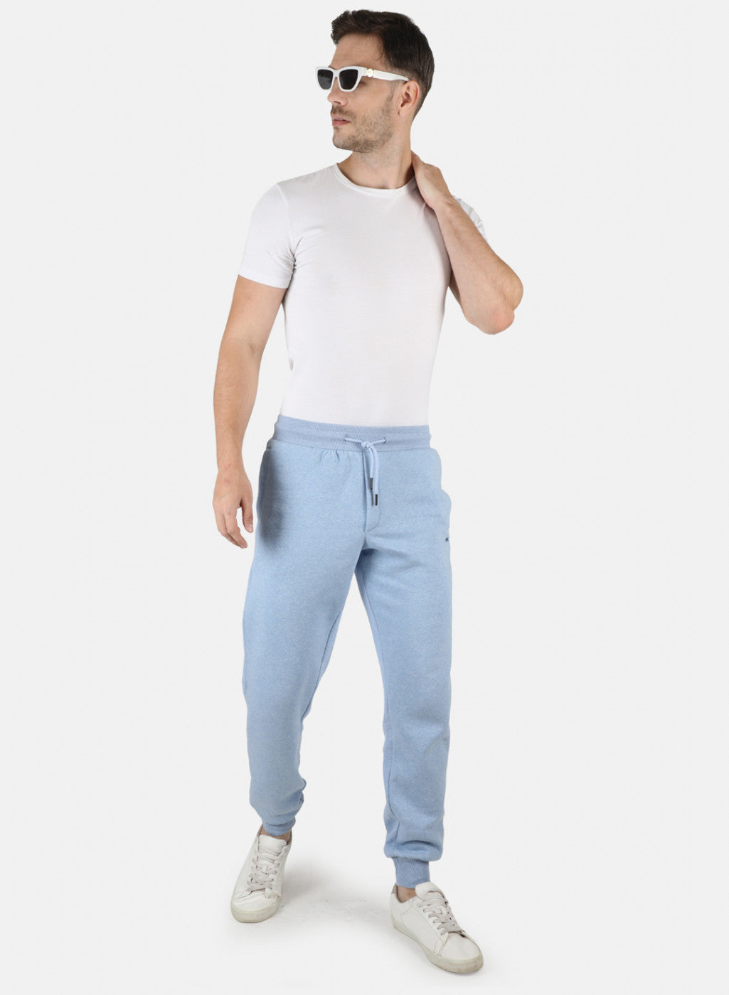Men Blue Solid Winter Lower