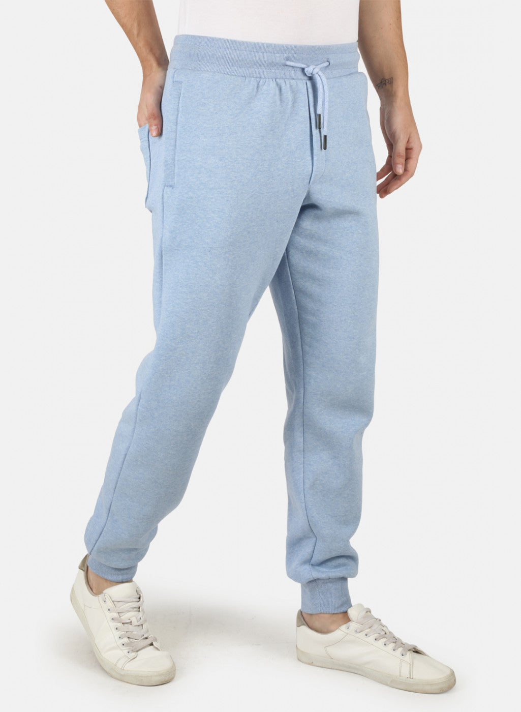 Men Blue Solid Winter Lower