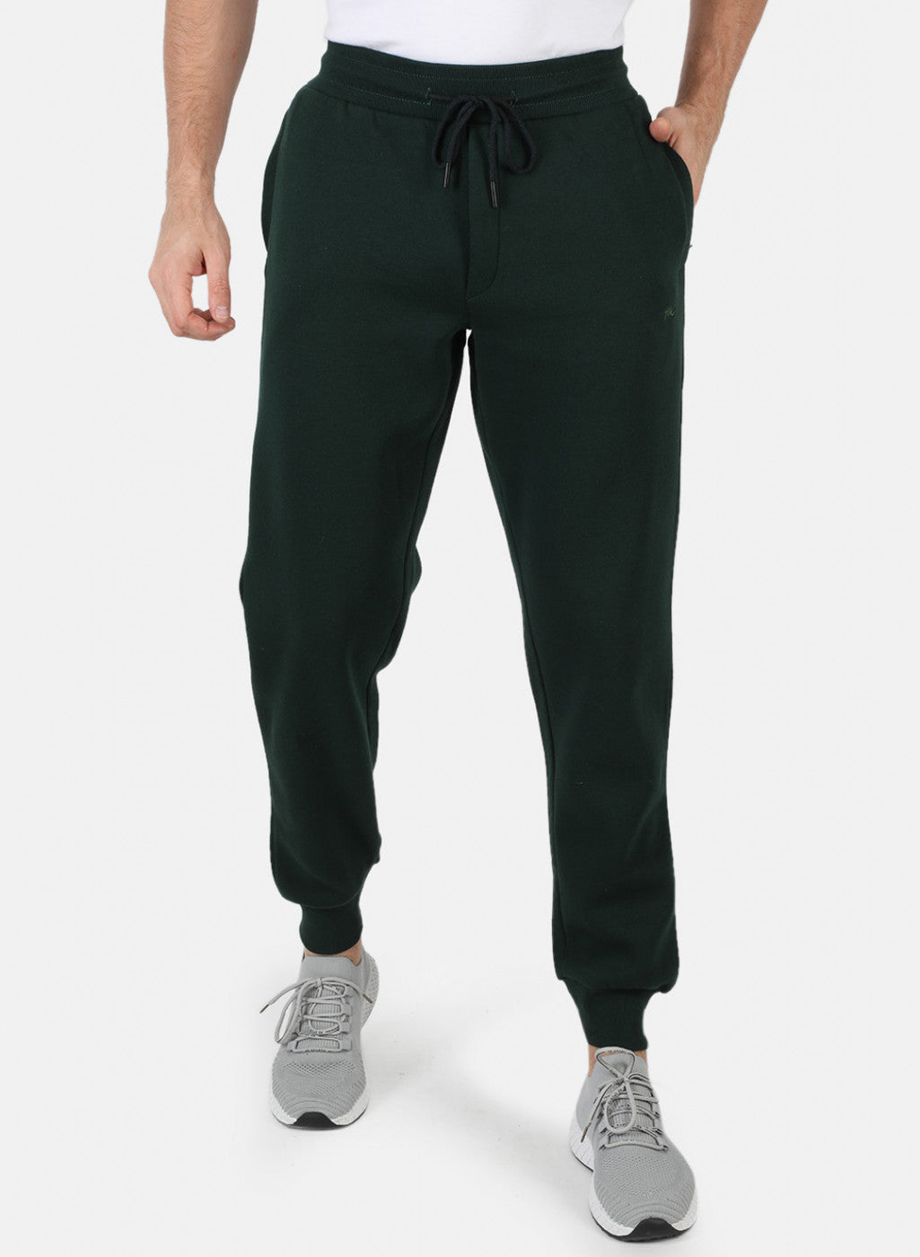 Men Green Solid Winter Lower