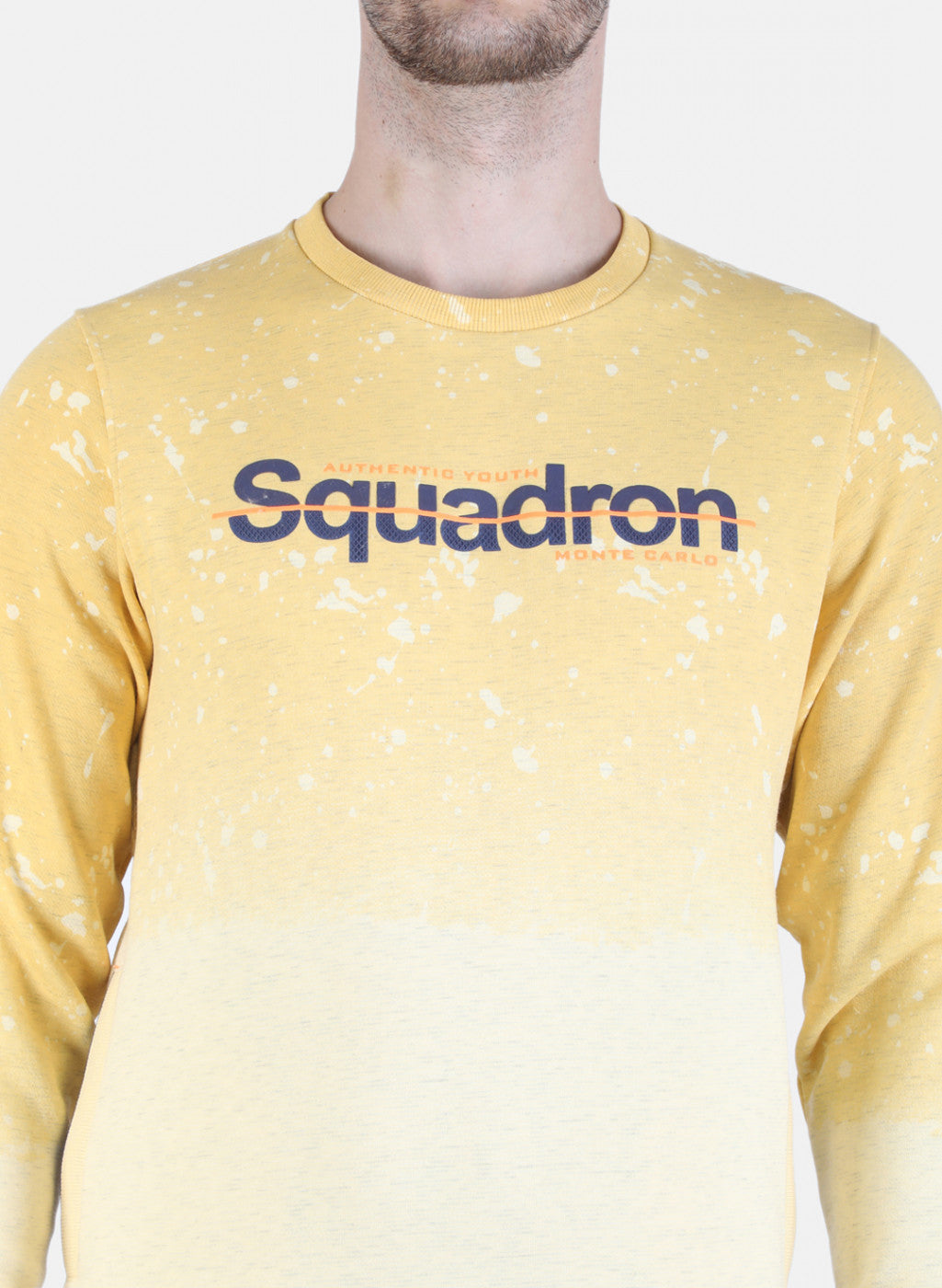 Men Yellow Printed Sweatshirt