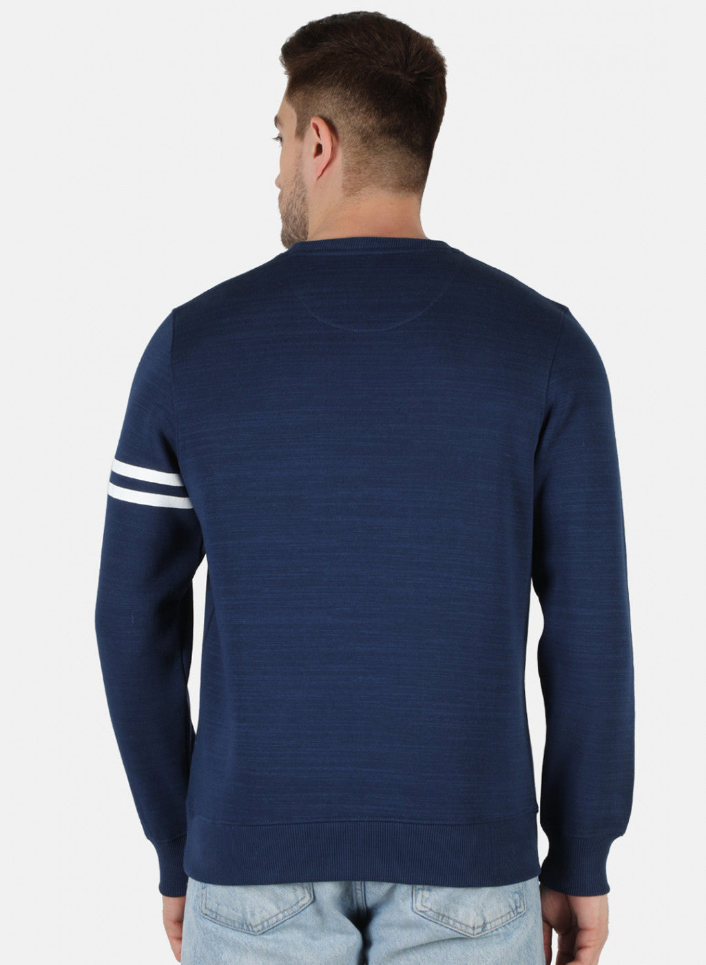 Men Blue Printed Sweatshirt