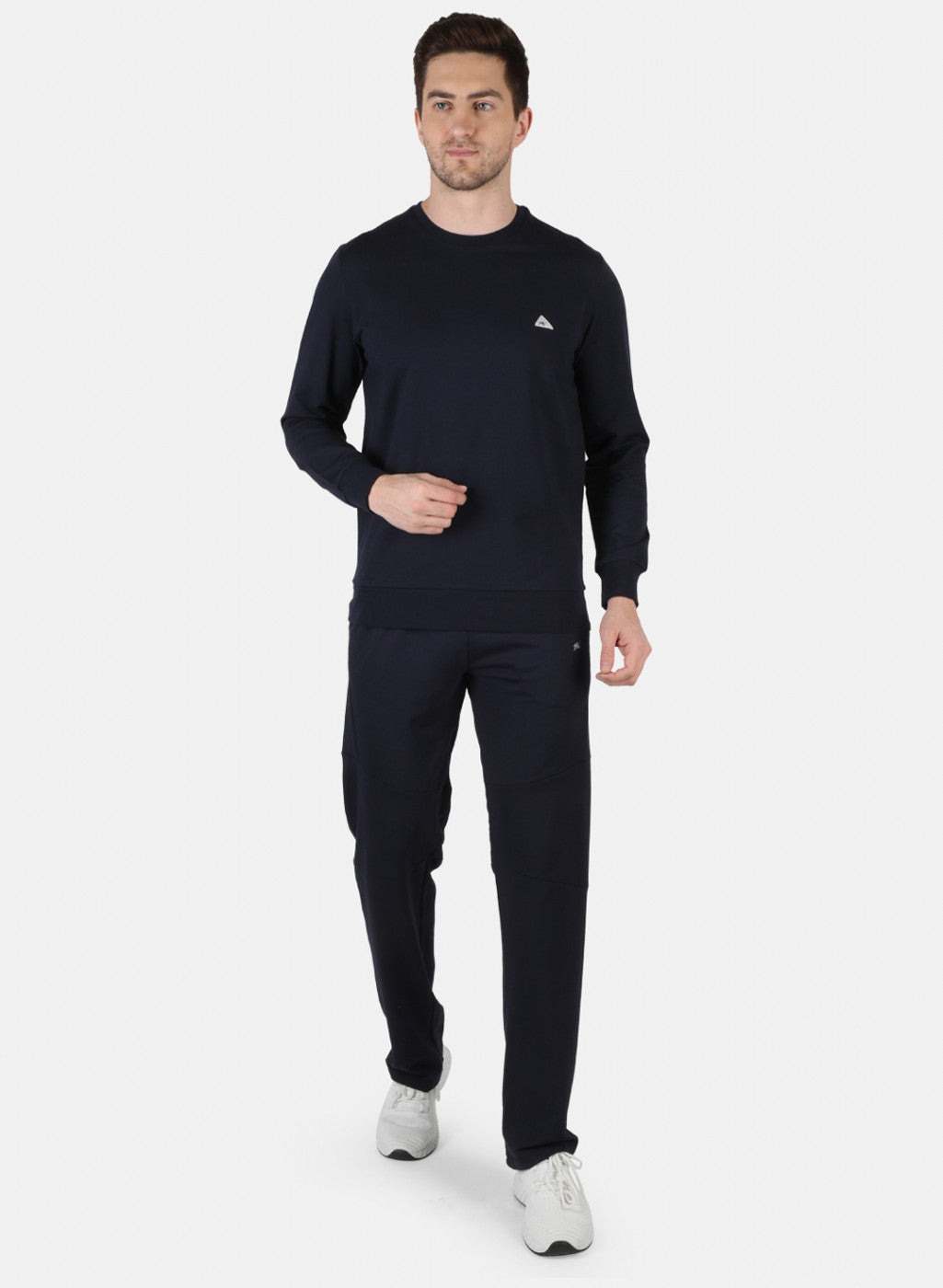 Men Blue Solid Tracksuit