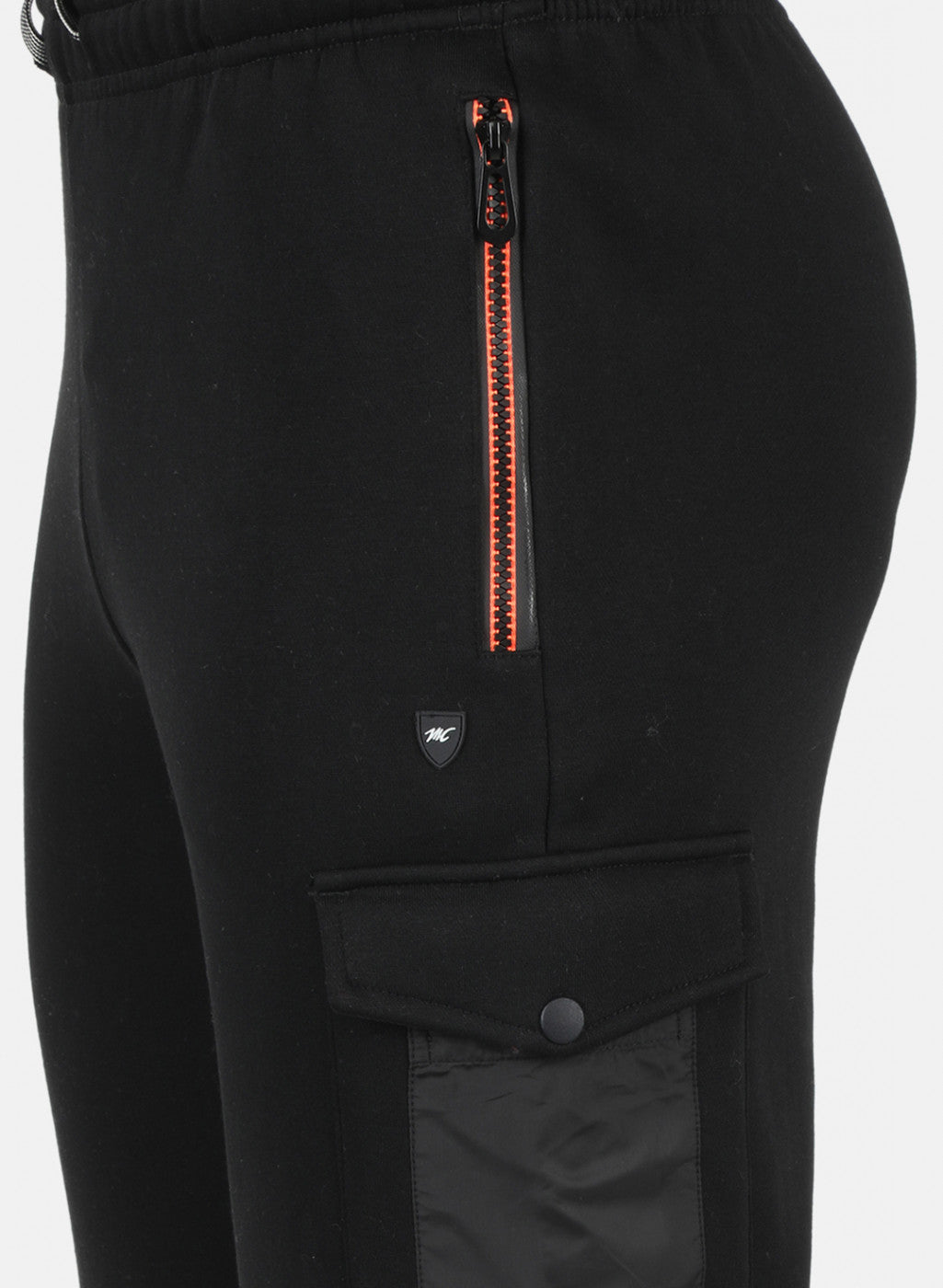 Men Black Printed Tracksuit