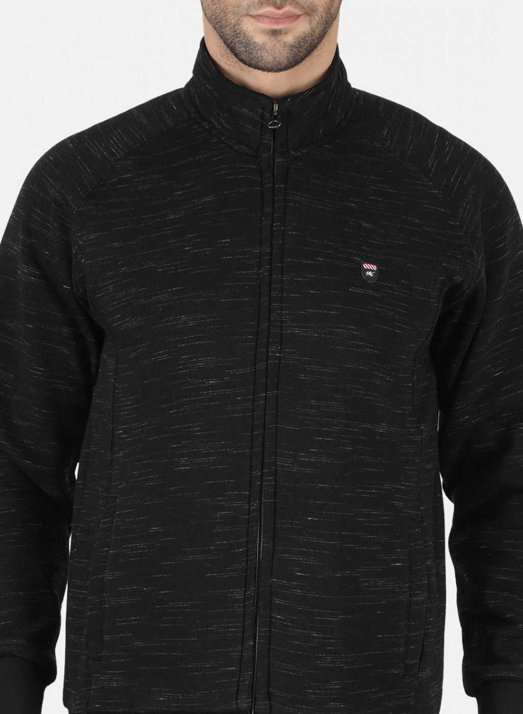 Men Black Solid Tracksuit