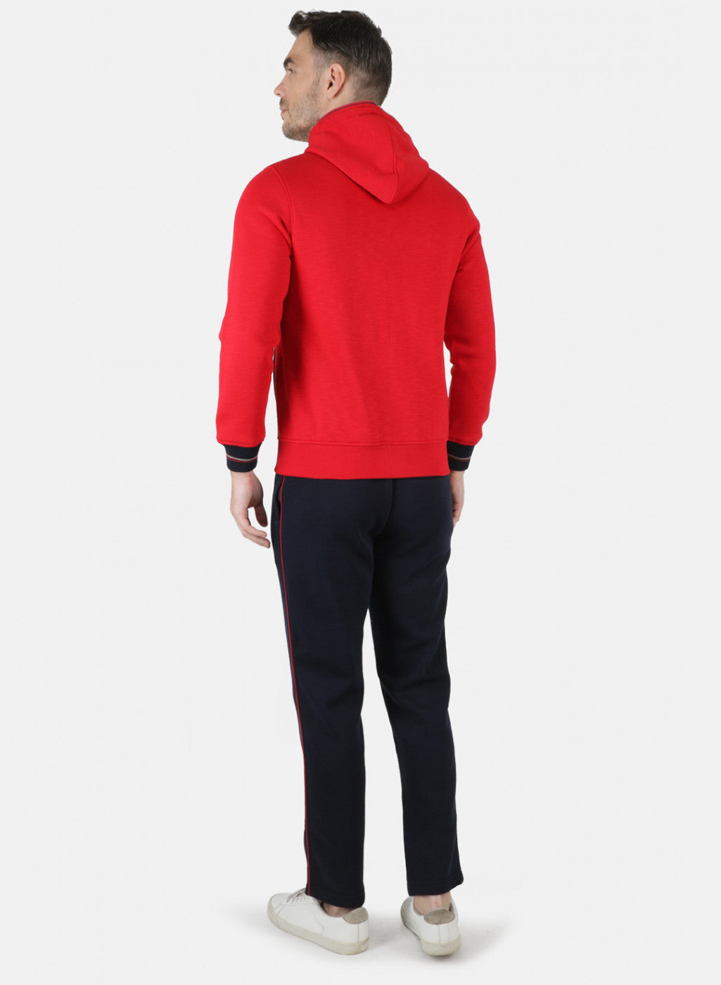 Men Red Solid Tracksuit