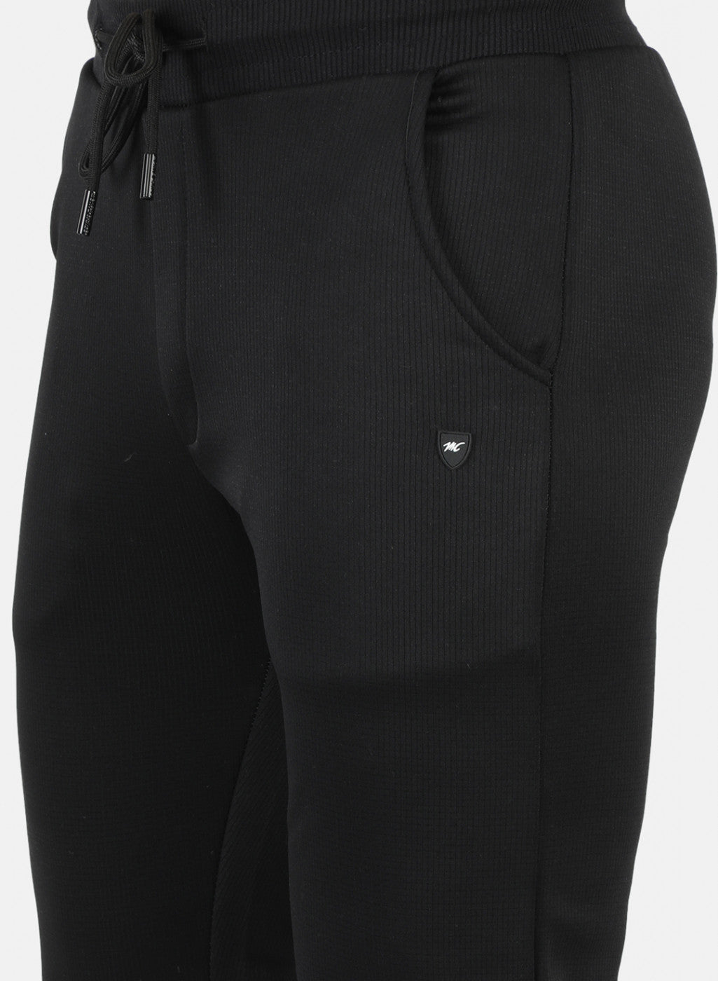 Men Black Solid Tracksuit