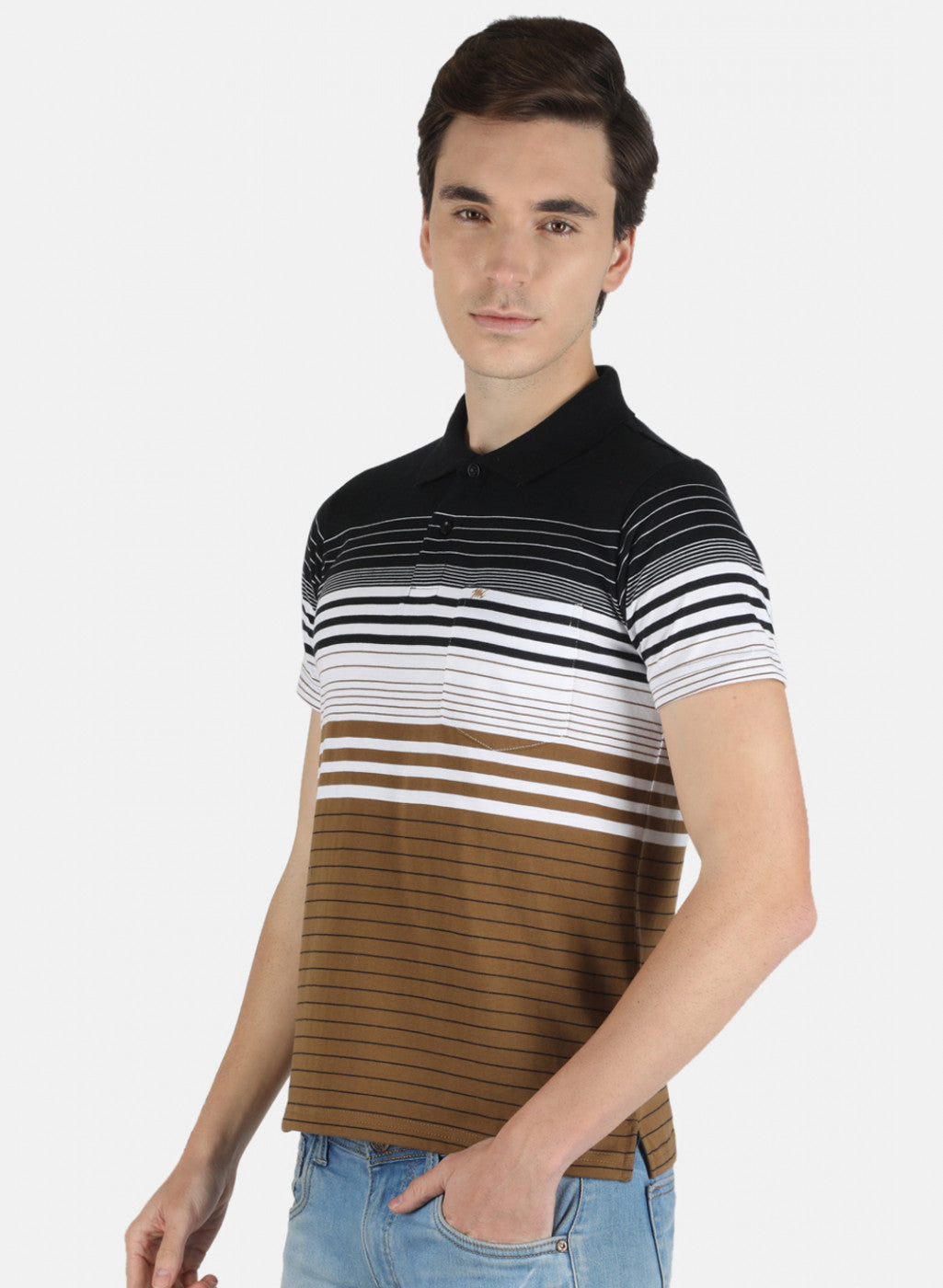 Men Multicolor Stripe T-Shirt