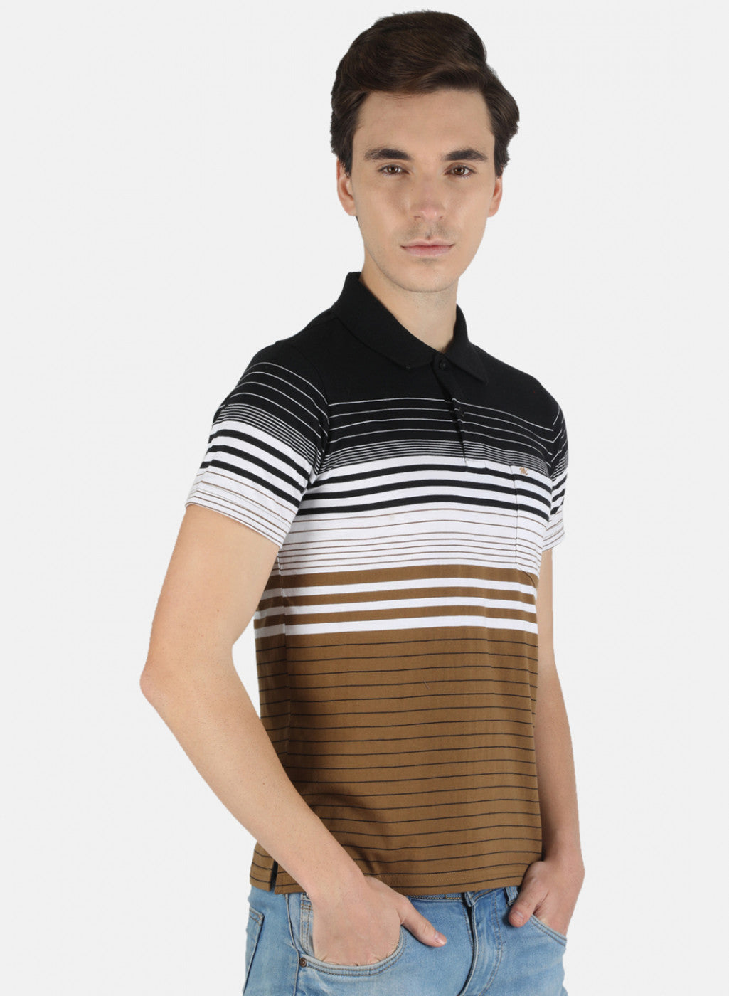 Men Multicolor Stripe T-Shirt