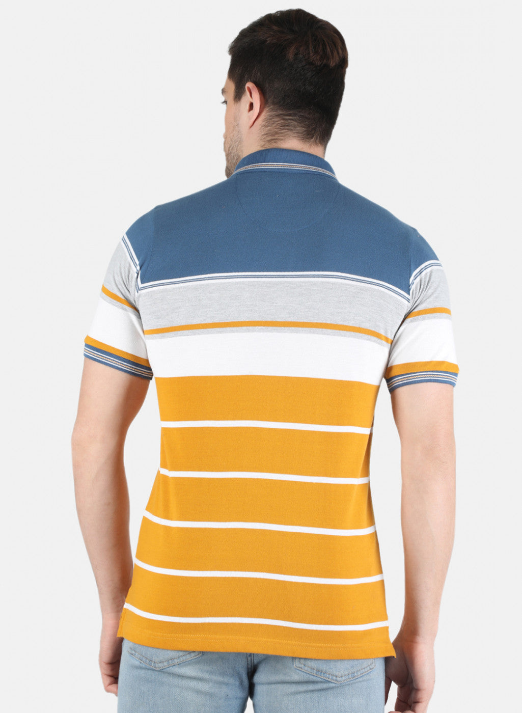 Men Yellow Stripe T-Shirt