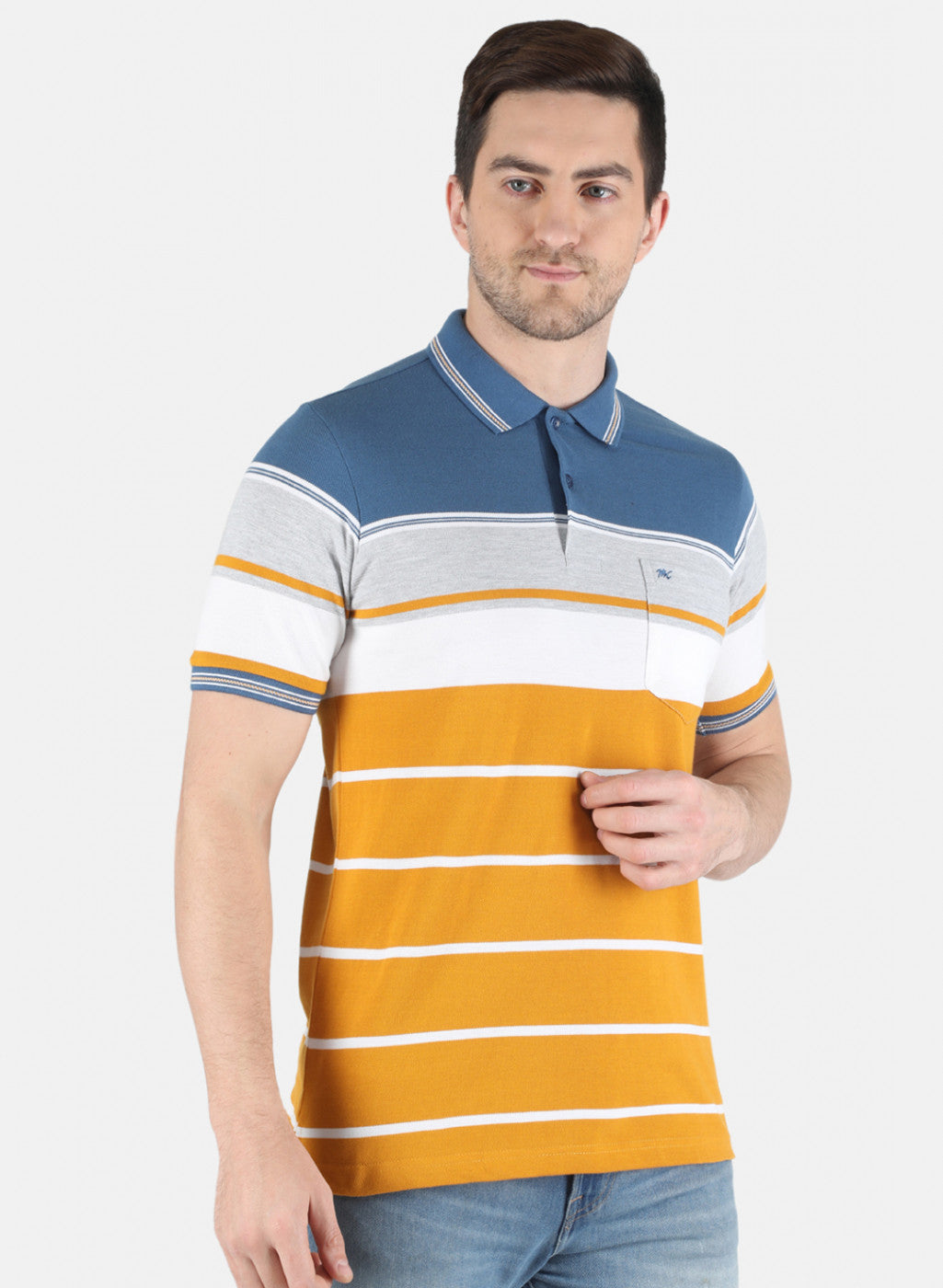 Men Yellow Stripe T-Shirt