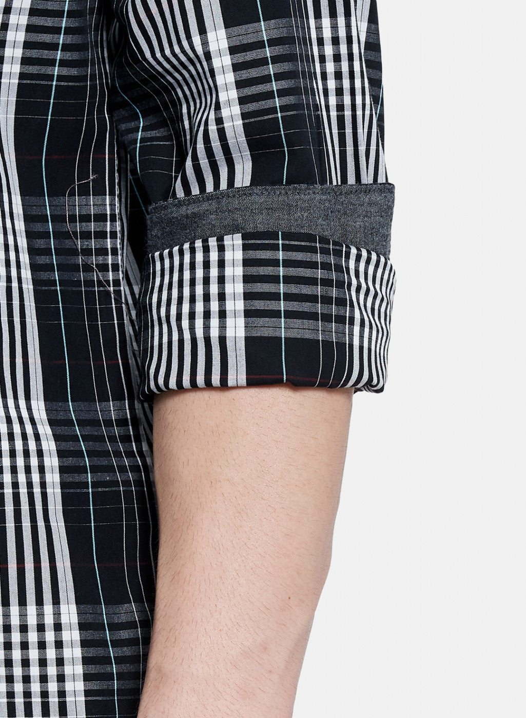 Mens Black Check Shirt