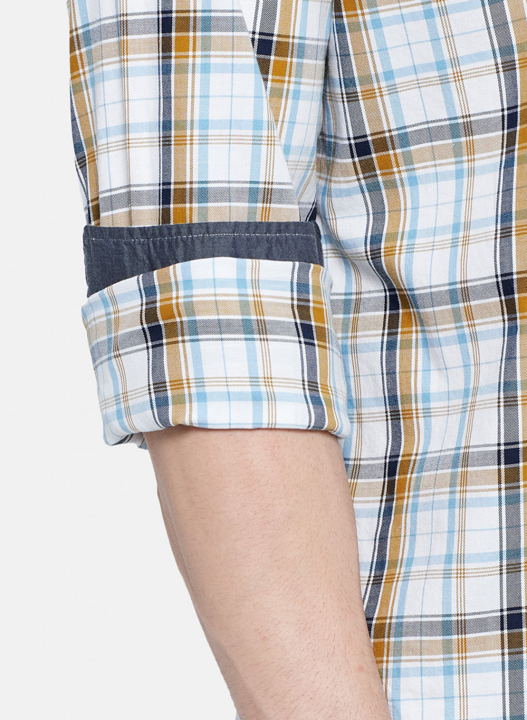Mens Mustard Check Shirt