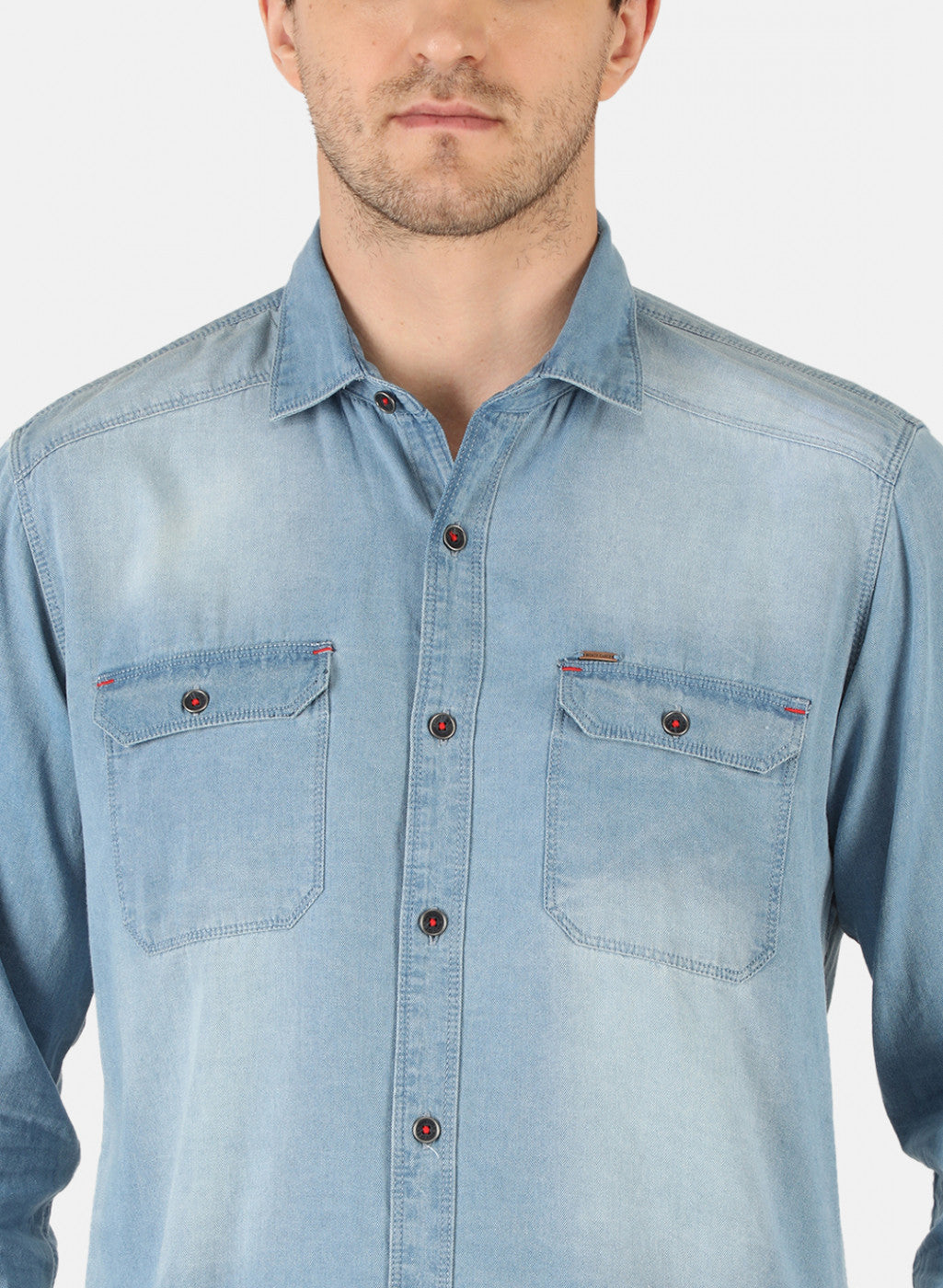 Men Blue Solid Shirt