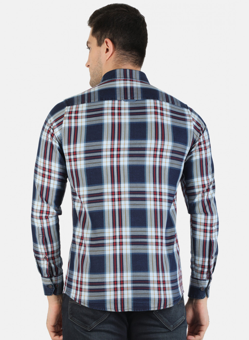 Men Red Check Shirt