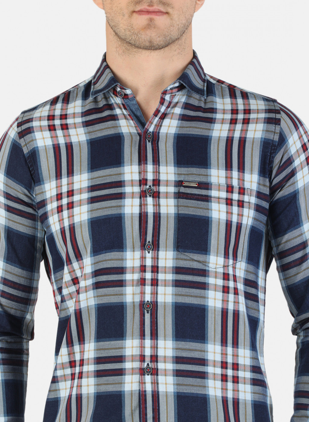Men Red Check Shirt