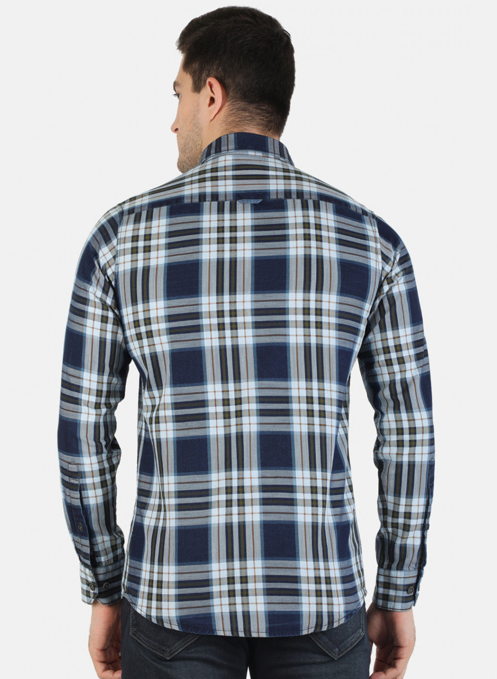 Men Green Check Shirt