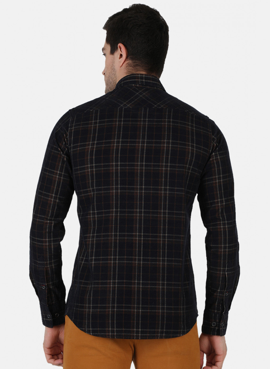 Men Black Check Shirt
