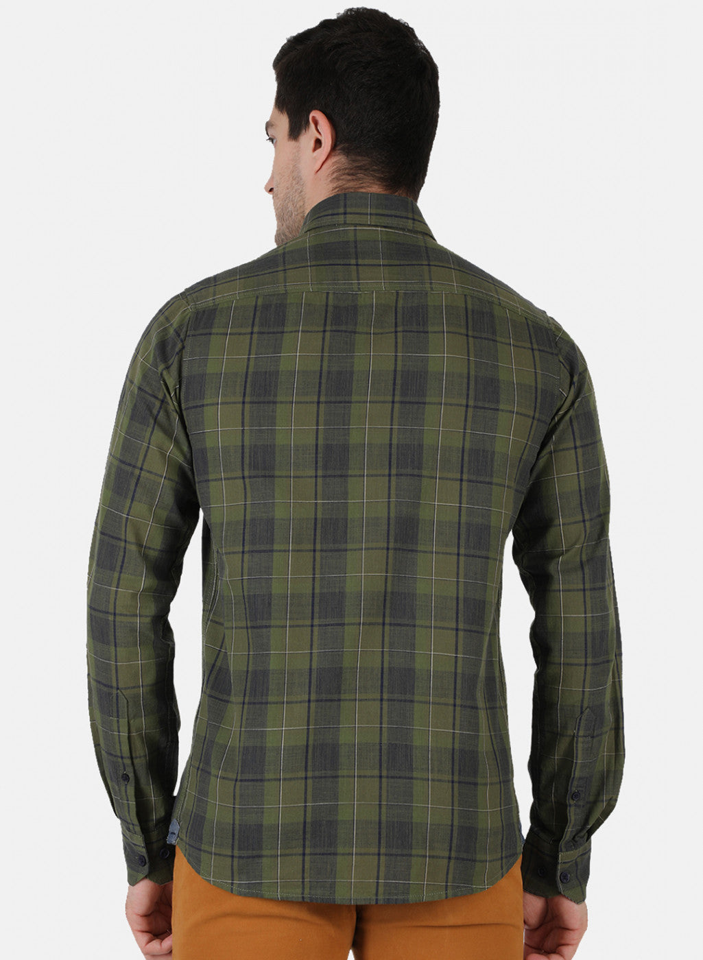 Men Green Check Shirt