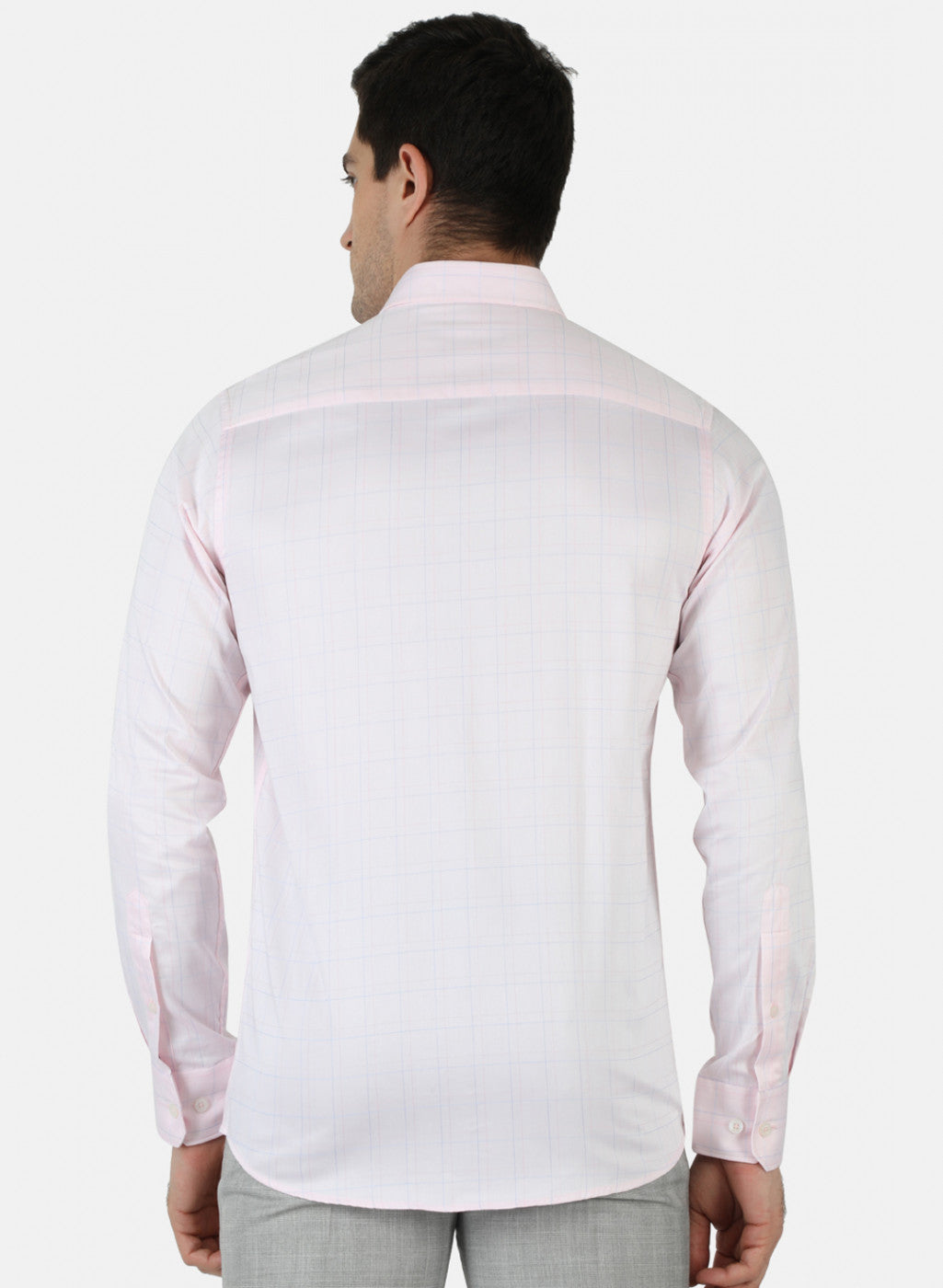 Men Pink Check Shirt